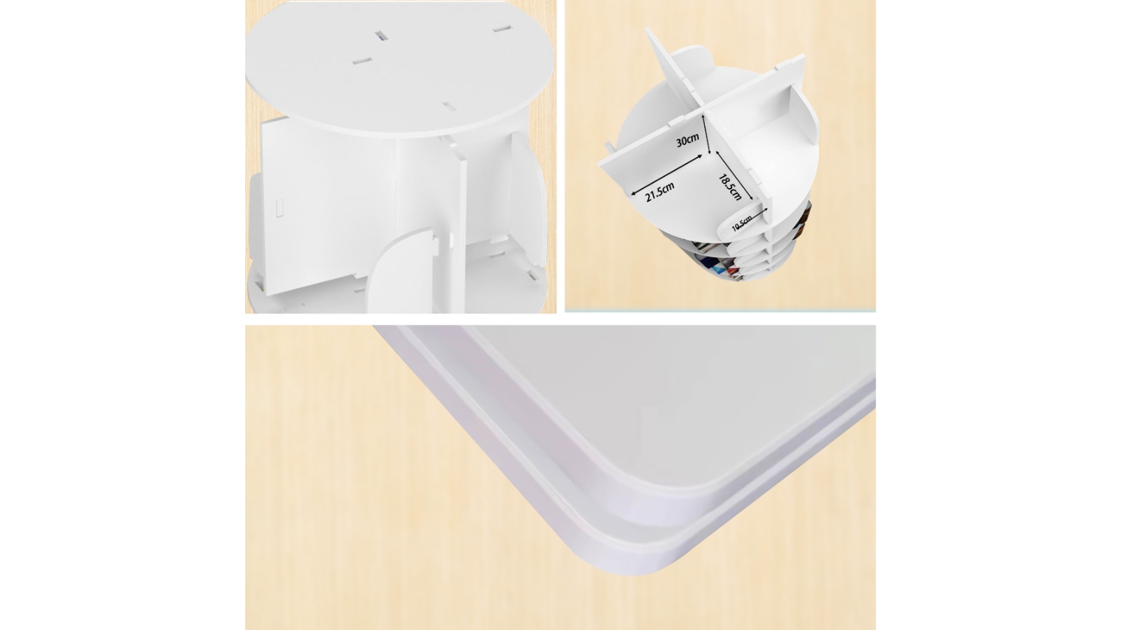 Nomi 4 layer Rotating Bookshelf Harvey Norman