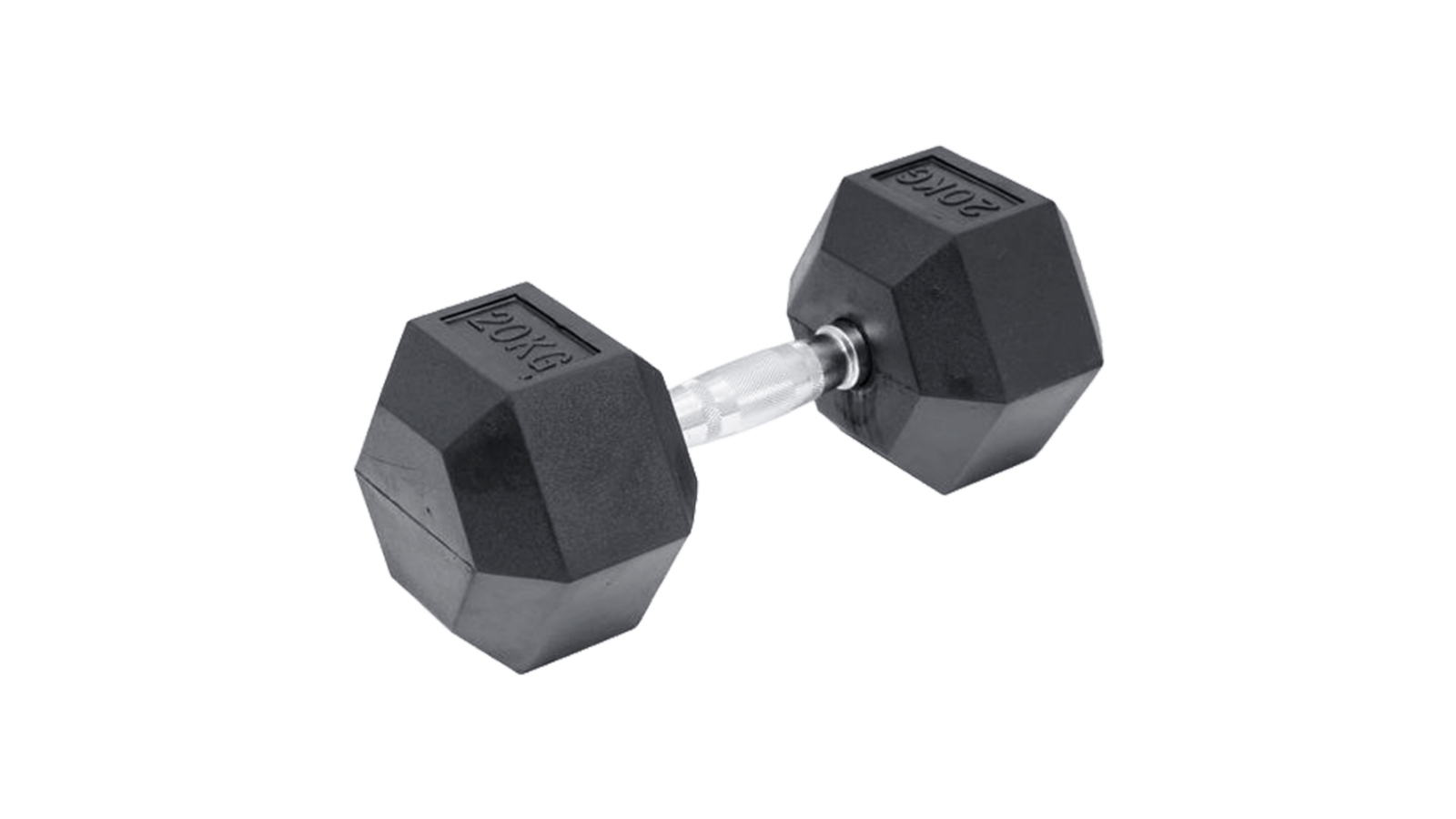 Serrano Commercial Rubber Hex Dumbbell Gym Weight - 20kg