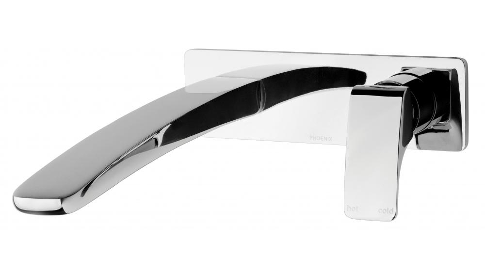 Phoenix Rush 280mm Wall Bath Mixer Set - Chrome