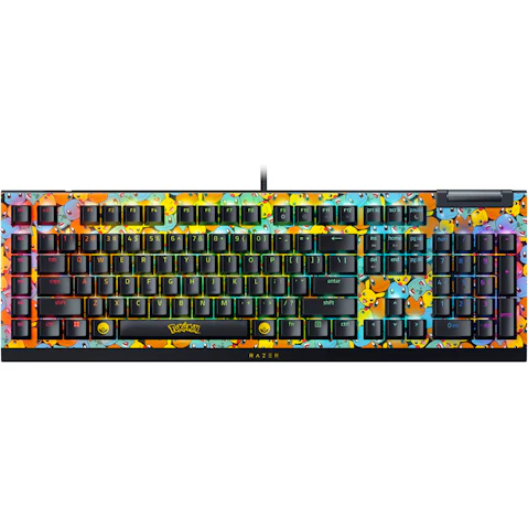 Razer BlackWidow V4 X Pokemon Edition Mechanical Keyboard with Razer Chroma RGB (Green Switch)