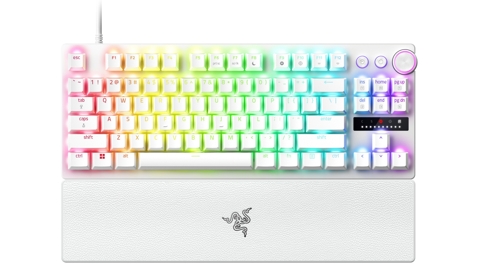 Razer Huntsman V3 Pro Tenkeyless Analog Optical Esports Keyboard - White