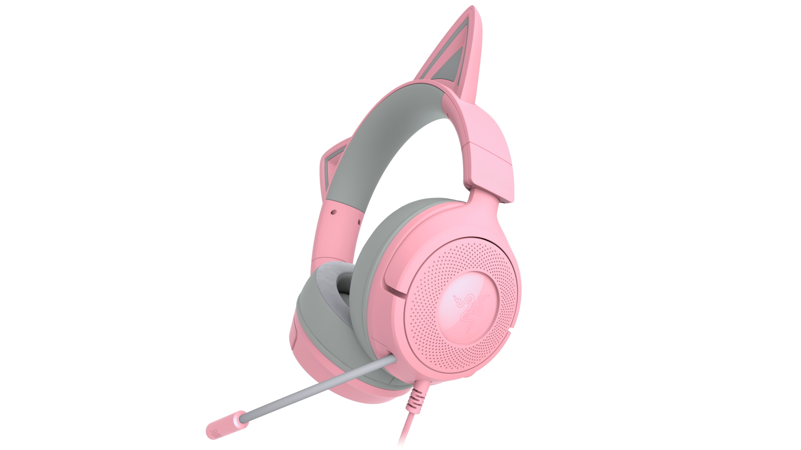 Razer Kraken Kitty V3 X Wired Headset with Kitty Ears - Quartz
