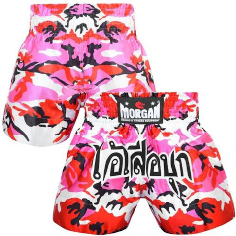 Morgan Sports Morgan Pink Muay Thai Diabla Camo Shorts - Large