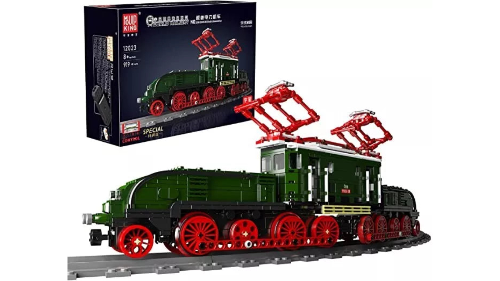 Mould King 919 Piece Electric Steam Locomotive Building Block Toy