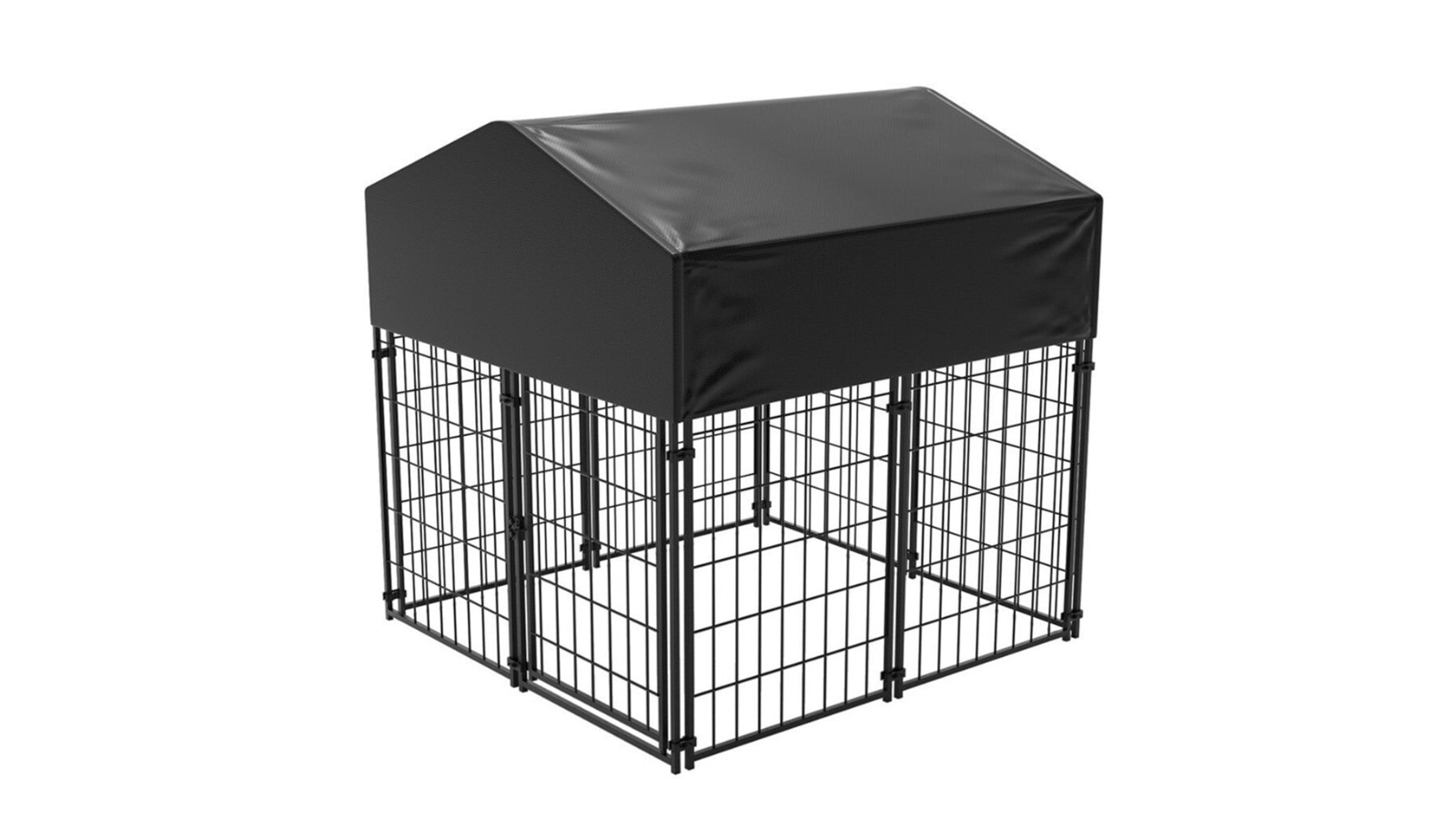 Pretty & Practical Heavy Duty Steel Playpen Kennel with Roof Cover