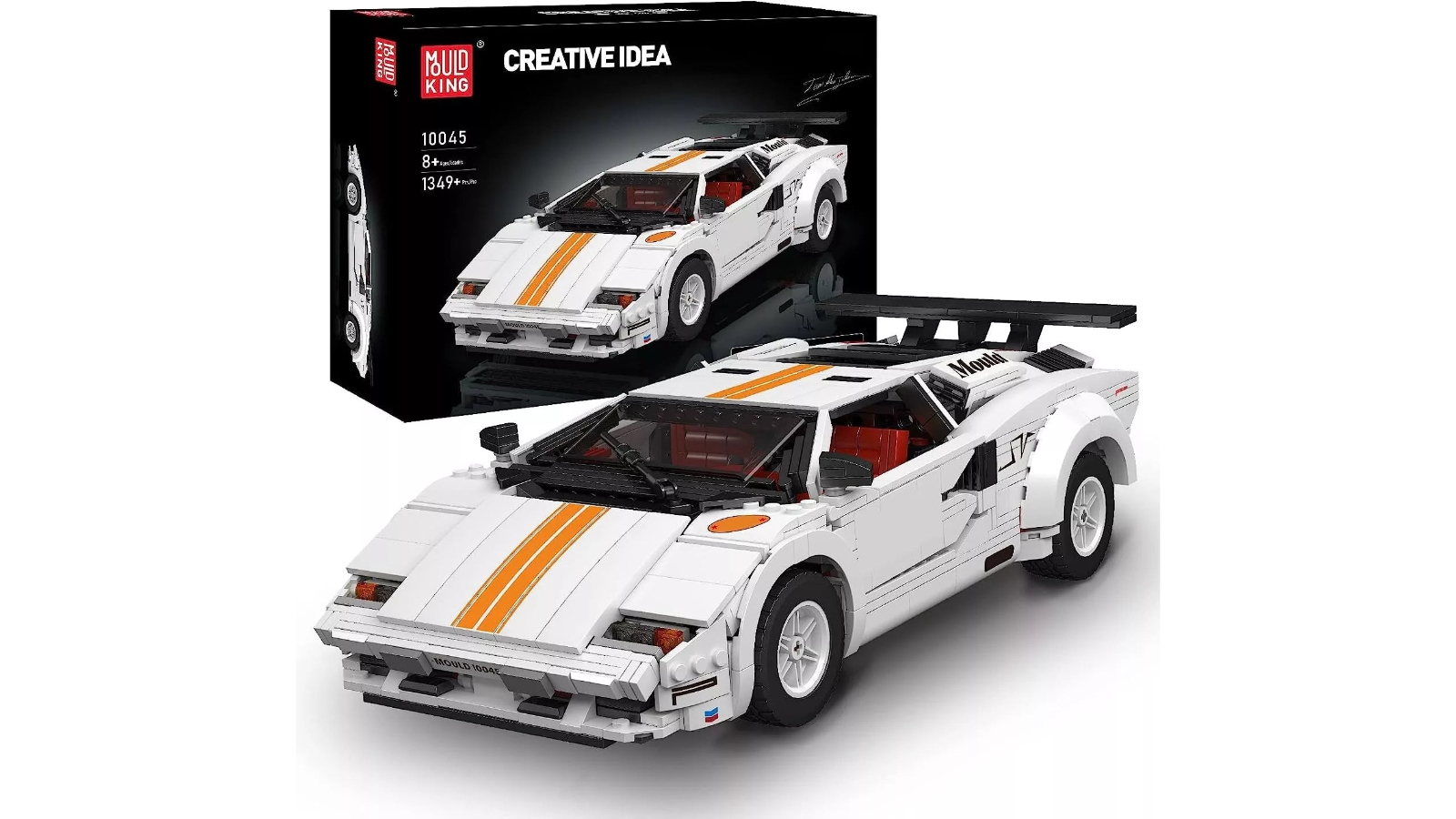 Mould King 1349 Piece MOC Creative Car 70s Sport Car Classic Tail Building Block Toy