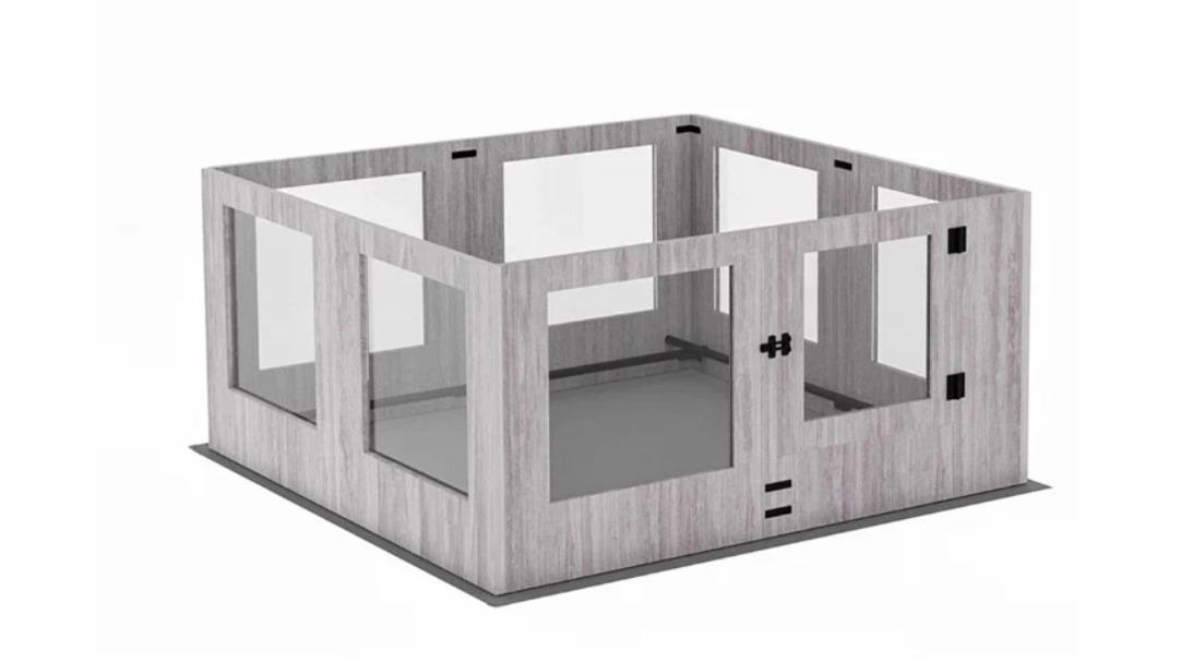 Pretty & Practical Large Pet Playpen with Safety Rail
