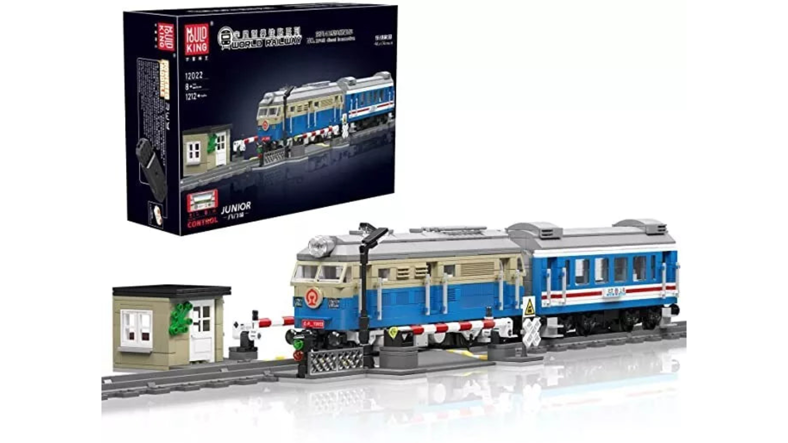 Mould king 1212 Piece City Train Railway Locomotive Diesel DF4B with Remote
