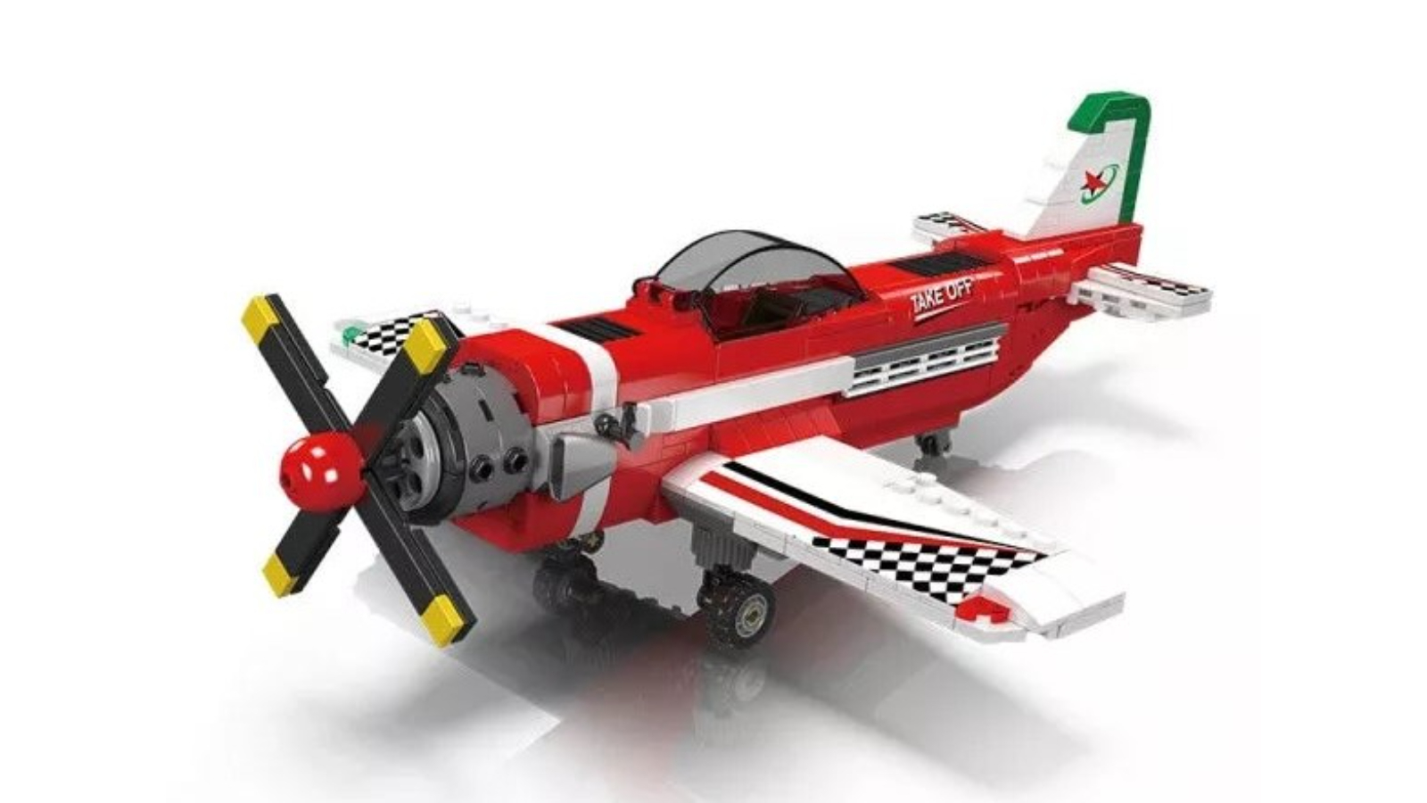 Mould King 24058 Racing Airplane Building Block Toy - 470 Piece