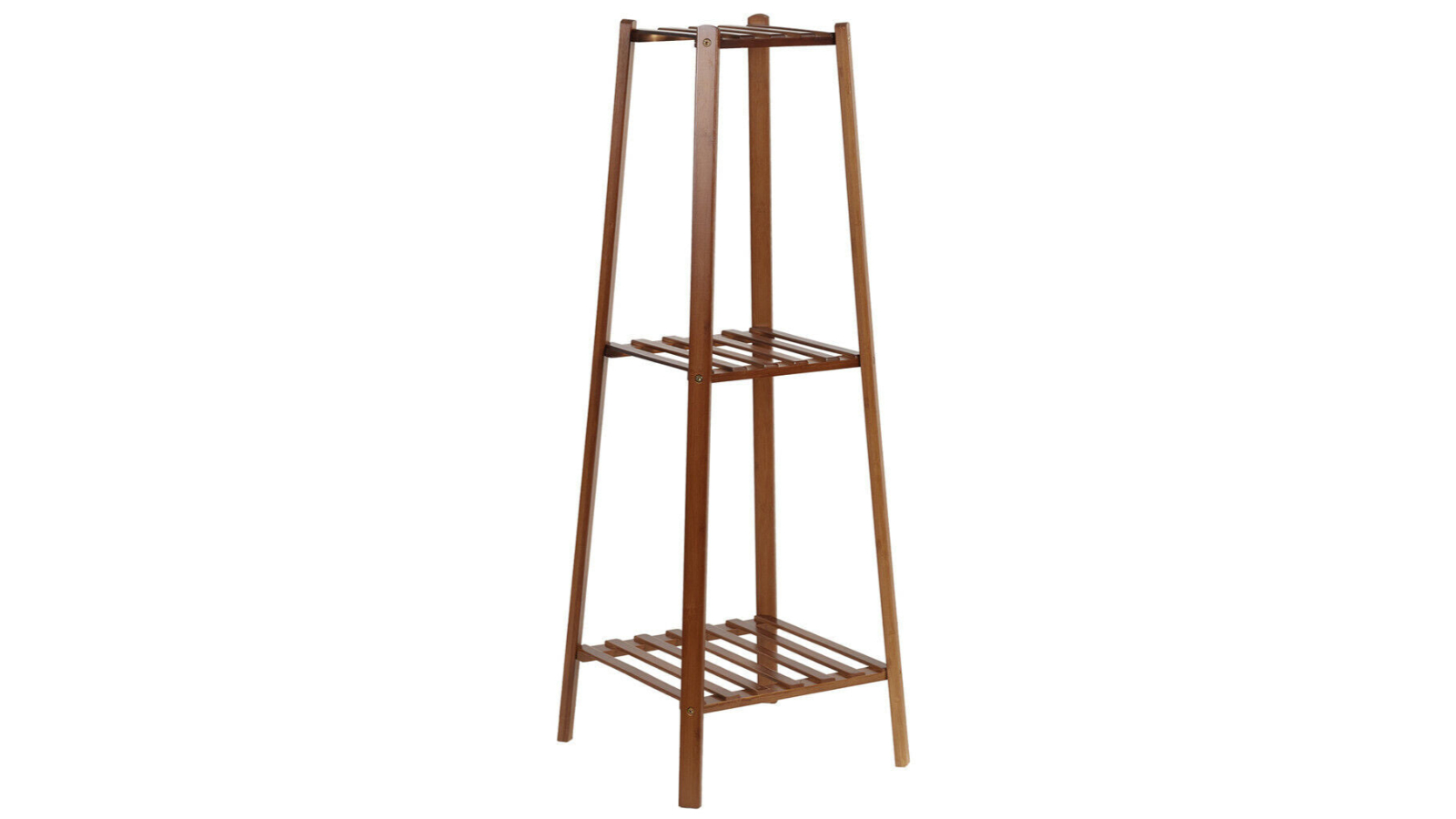Pretty & Practical 3-Tier Bamboo Plant Stand - Dark Brown