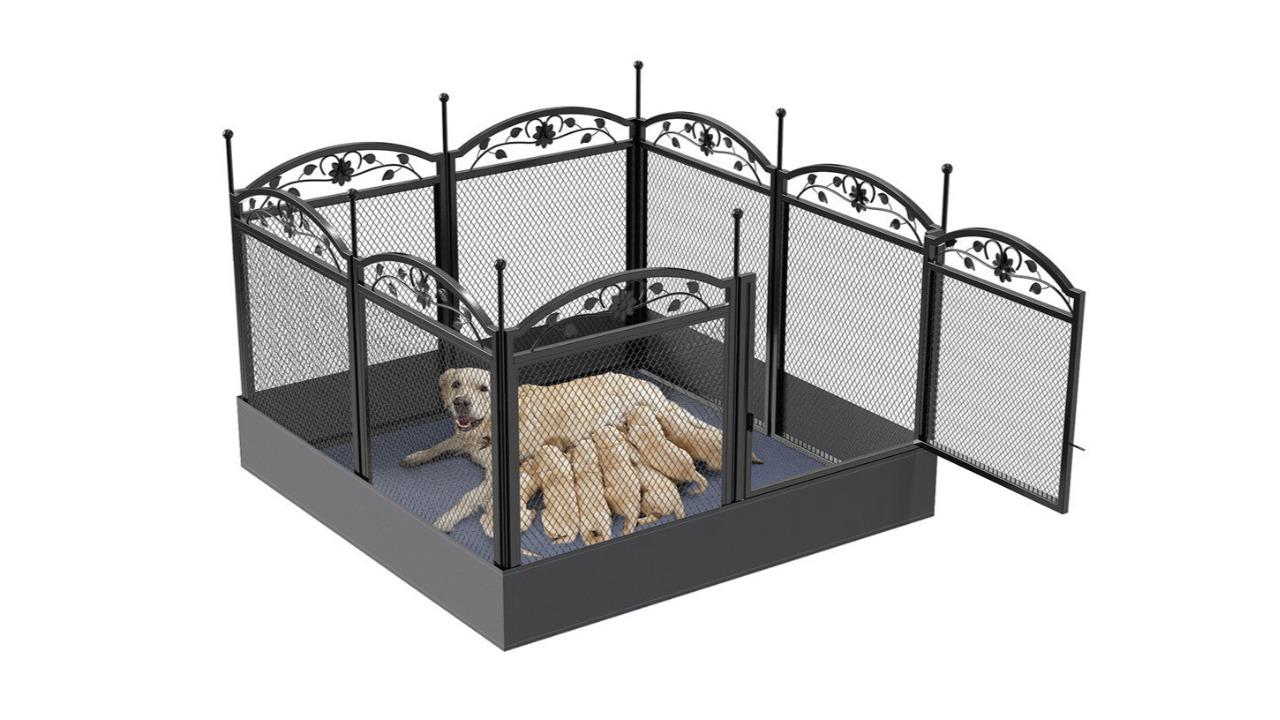 Pretty & Practical Outdoor/Indoor Dog Playpen Fence