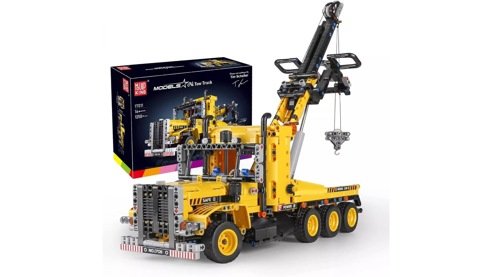Mould King 1250 Piece Heavy Duty Tow Truck Building Block Toy