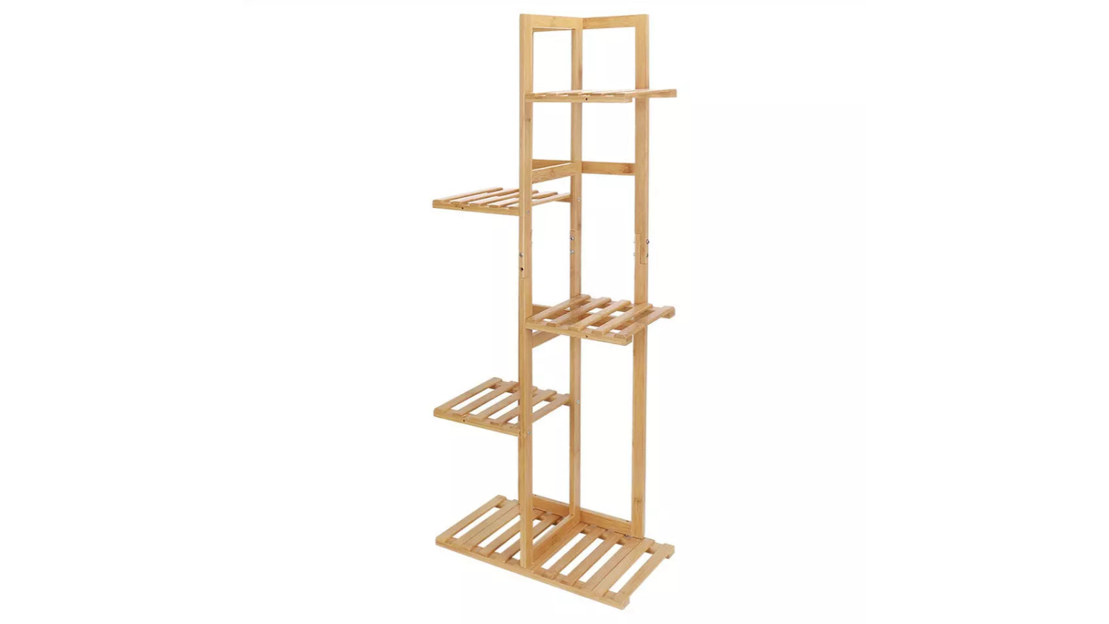 Pretty & Practical Bamboo 6-Pot Tall Plant Rack