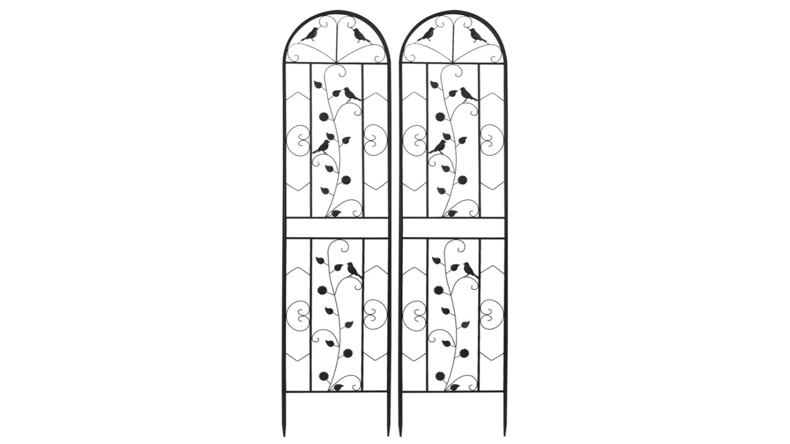 Pretty & Practical 2 Piece Rustproof Metal Climbing Trellis