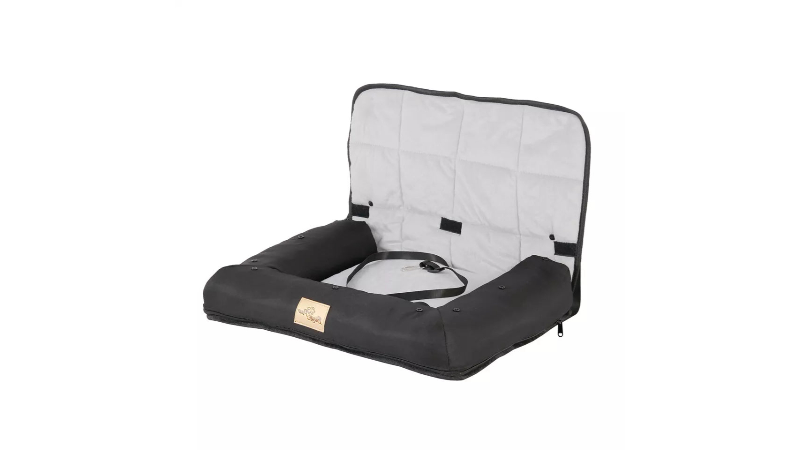 Pretty & Practical Waterproof Dog Car Seat Bed with Safety Belt - Large