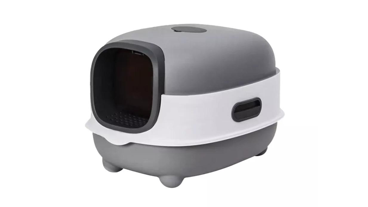 Pretty & Practical Leak-Proof Hooded Cat Litter Box with Scoop - Large