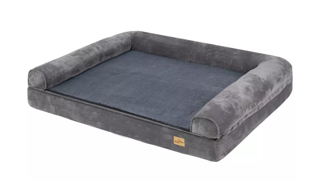 Pretty & Practical Dog Orthopedic Bed with Bolster Comfort Mattress - Medium
