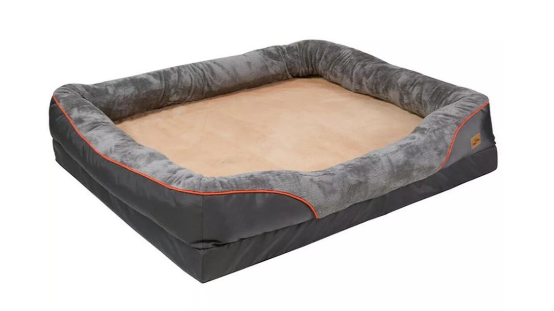 Pretty & Practical Dog Memory Foam with Orthopedic Sofa Bed and Rim Pillow - XX-Large