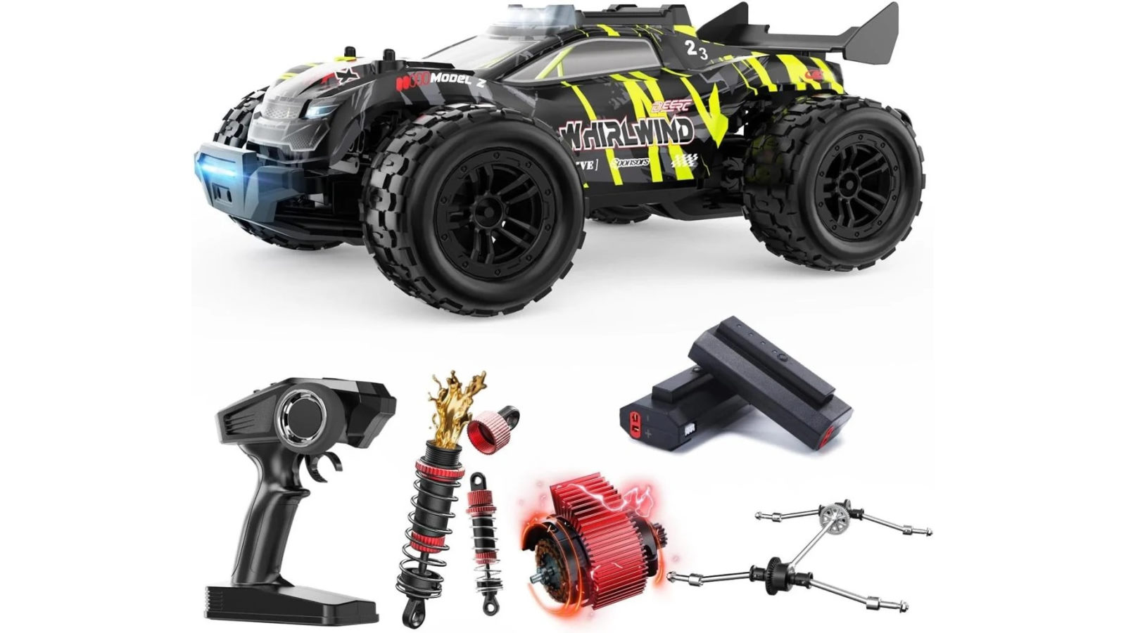 Deerc 1:14 Fast Brushless RC Car 4x4 Offroad Monster Truck Remote Control Truck