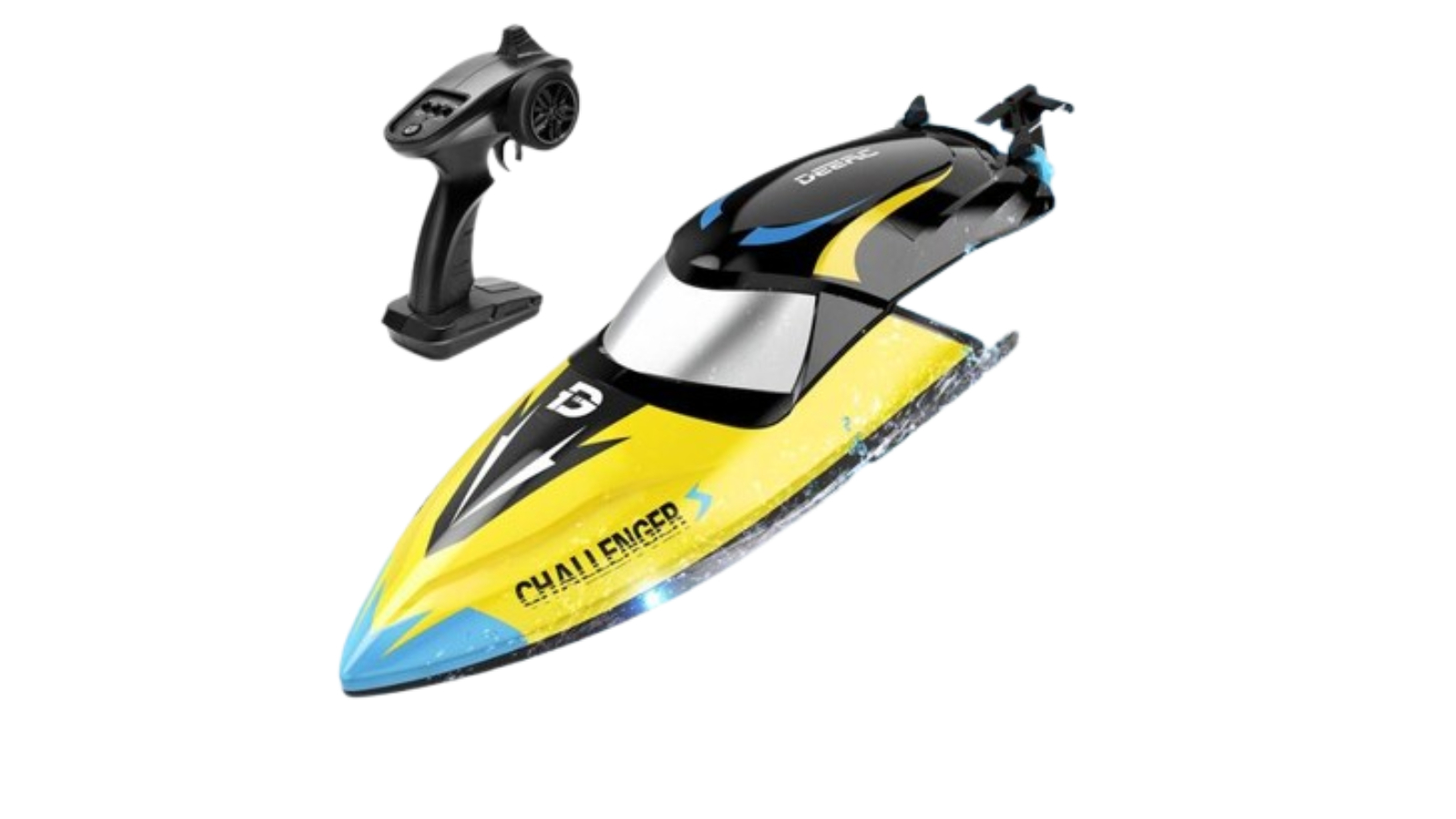 Deerc Brushless Remote Control Boat 2.4GHz Racing LED Light Pool Lake