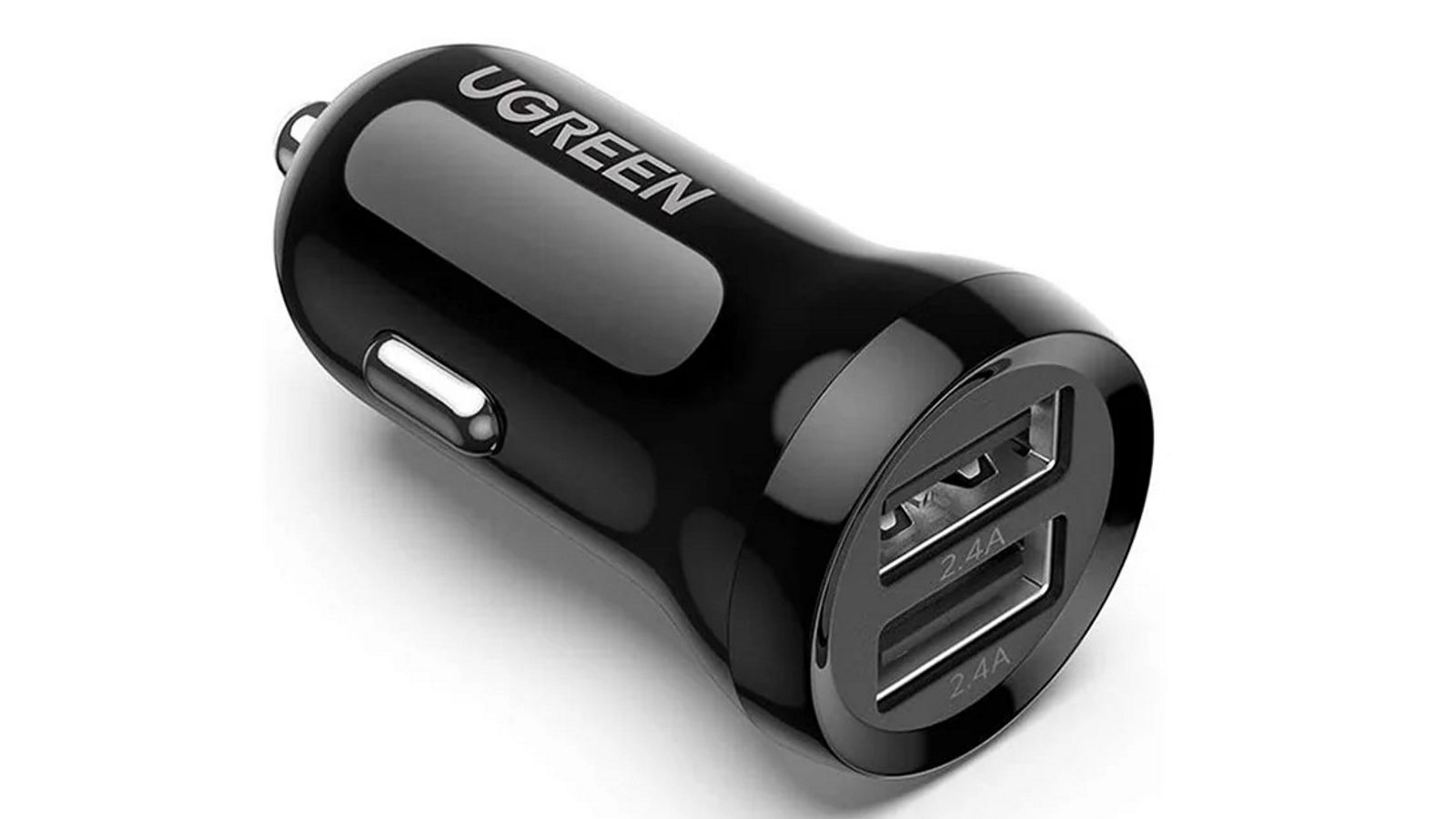 Ugreen Car Charger 4.8A Dual USB Ports Mini Power Adapter Phone Fast Charging