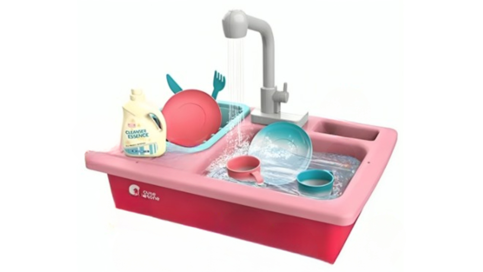 Cute Stone Color Changing Kitchen Sink Toy - Pink