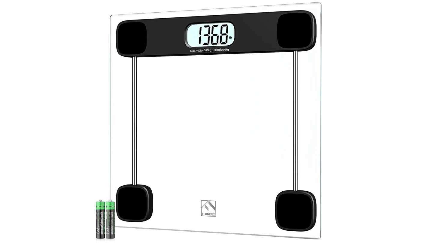 FITINDEX Bathroom Scale with Large LCD Display