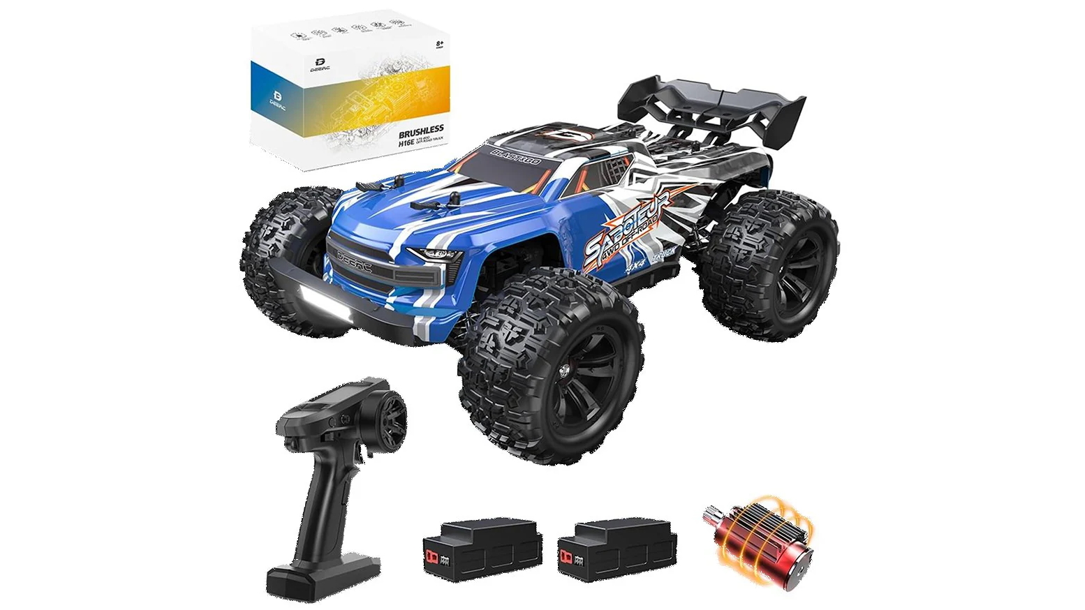 DEERC H16E Brushless Racing 1:16 Scale 4X4 Remote Control Monster Truck