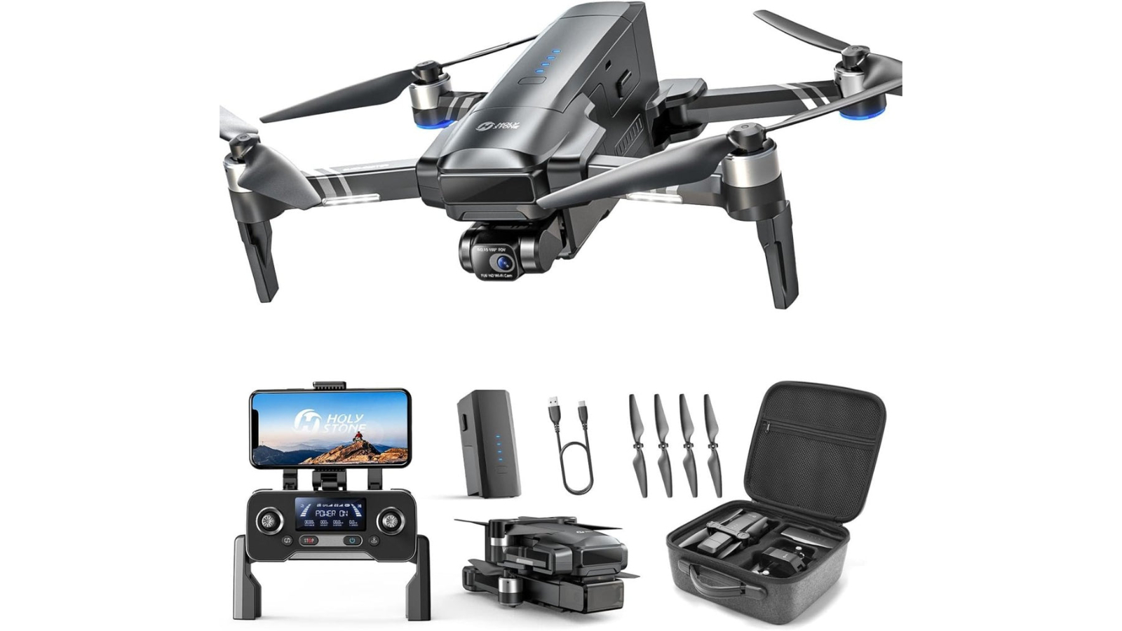 Holy Stone HS600 2-Axis Gimbal Drone with 4K EIS Camera GPS