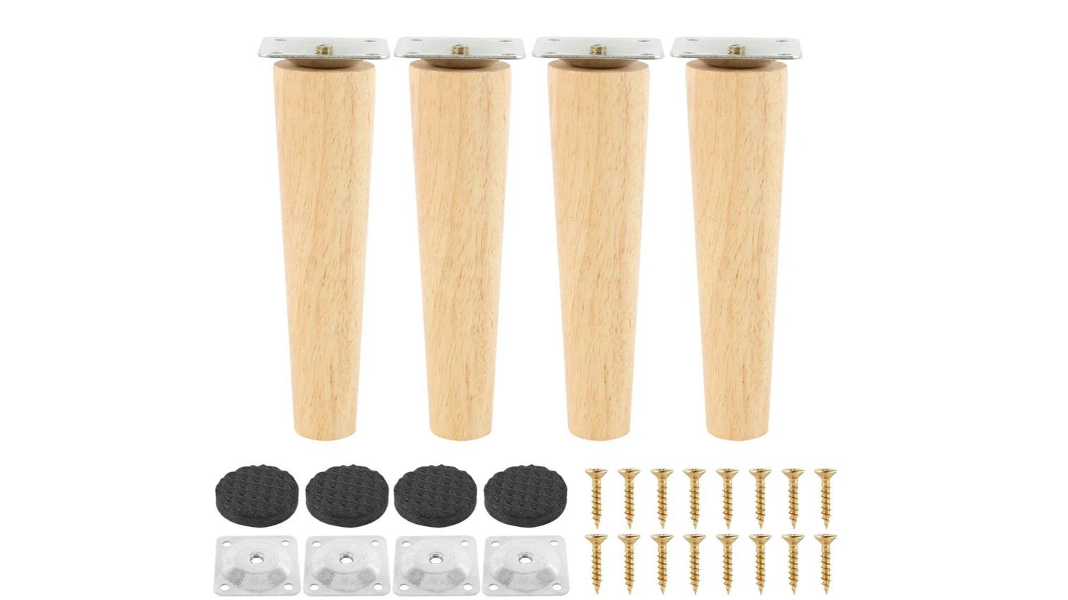 NNEOBA 4 Piece Wood Versatile Straight Leg Set - 20cm
