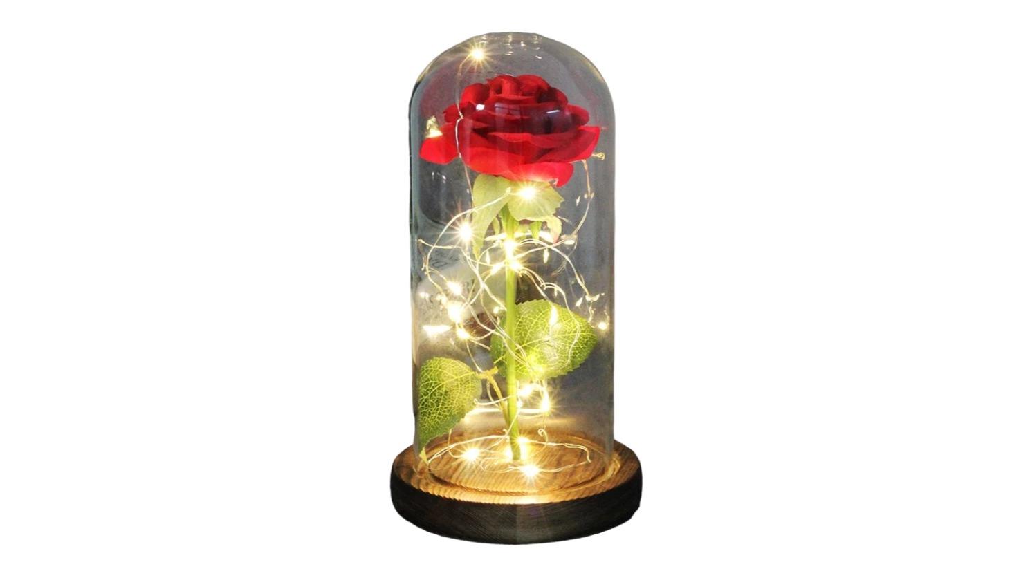NNEOBA Beauty and the Beast Eternal Rose in Glass