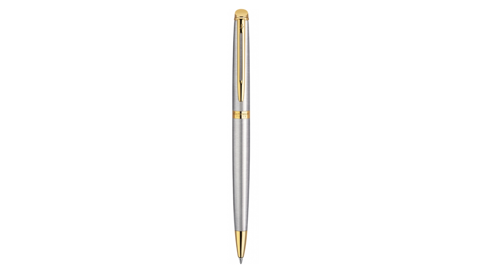 Waterman Stainless Steel with Gold Trim Hemisphere Ballpoint Pen