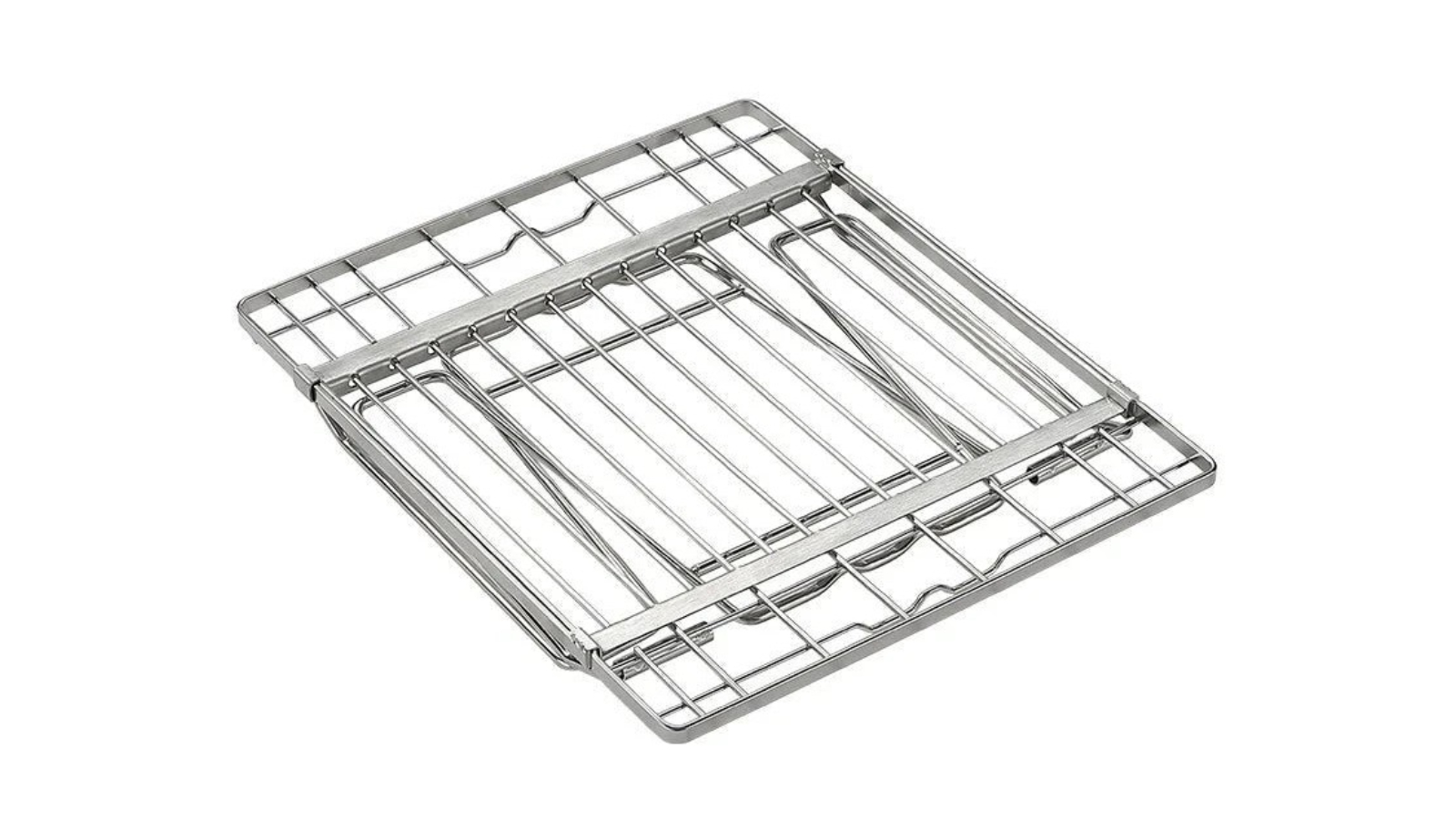 NNEOBA Stainless Steel Telescopic Folding Storage Rack Stand - Silver