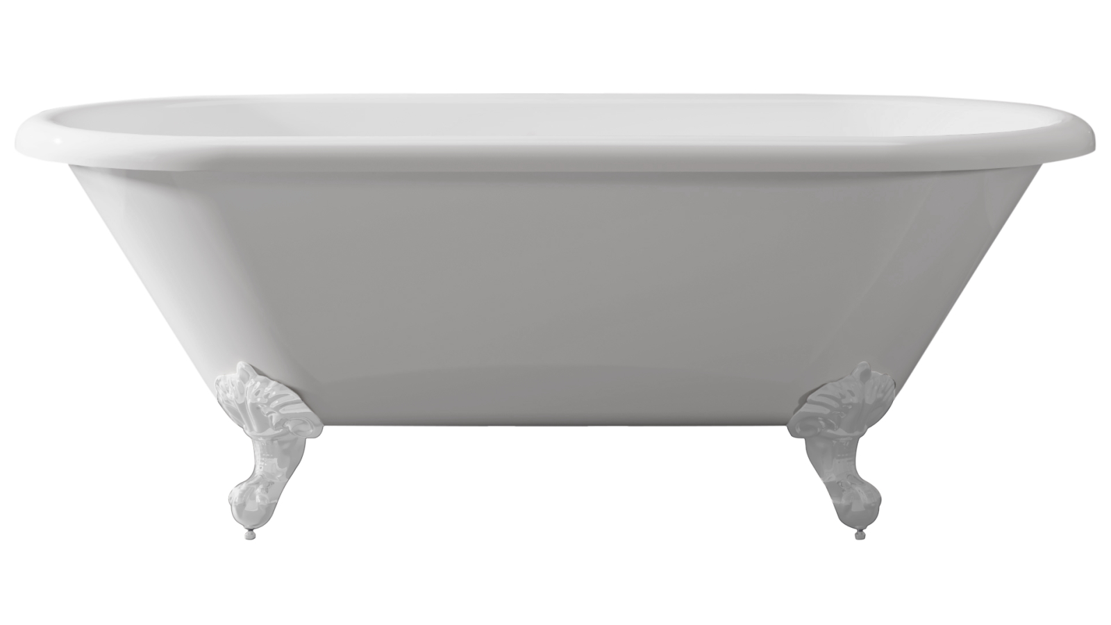 Studio 1 Elwood 1695mm Claw Foot Freestanding Bath with White Legs