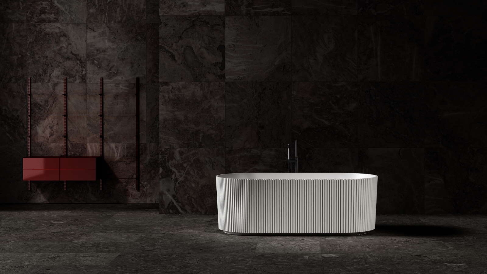 Studio 1 Haven Silk 1500mm Freestanding Oval Fluted Bath