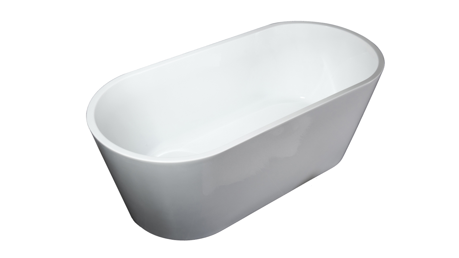 Studio 1 Oval 1700mm Freestanding Bath - Gloss White