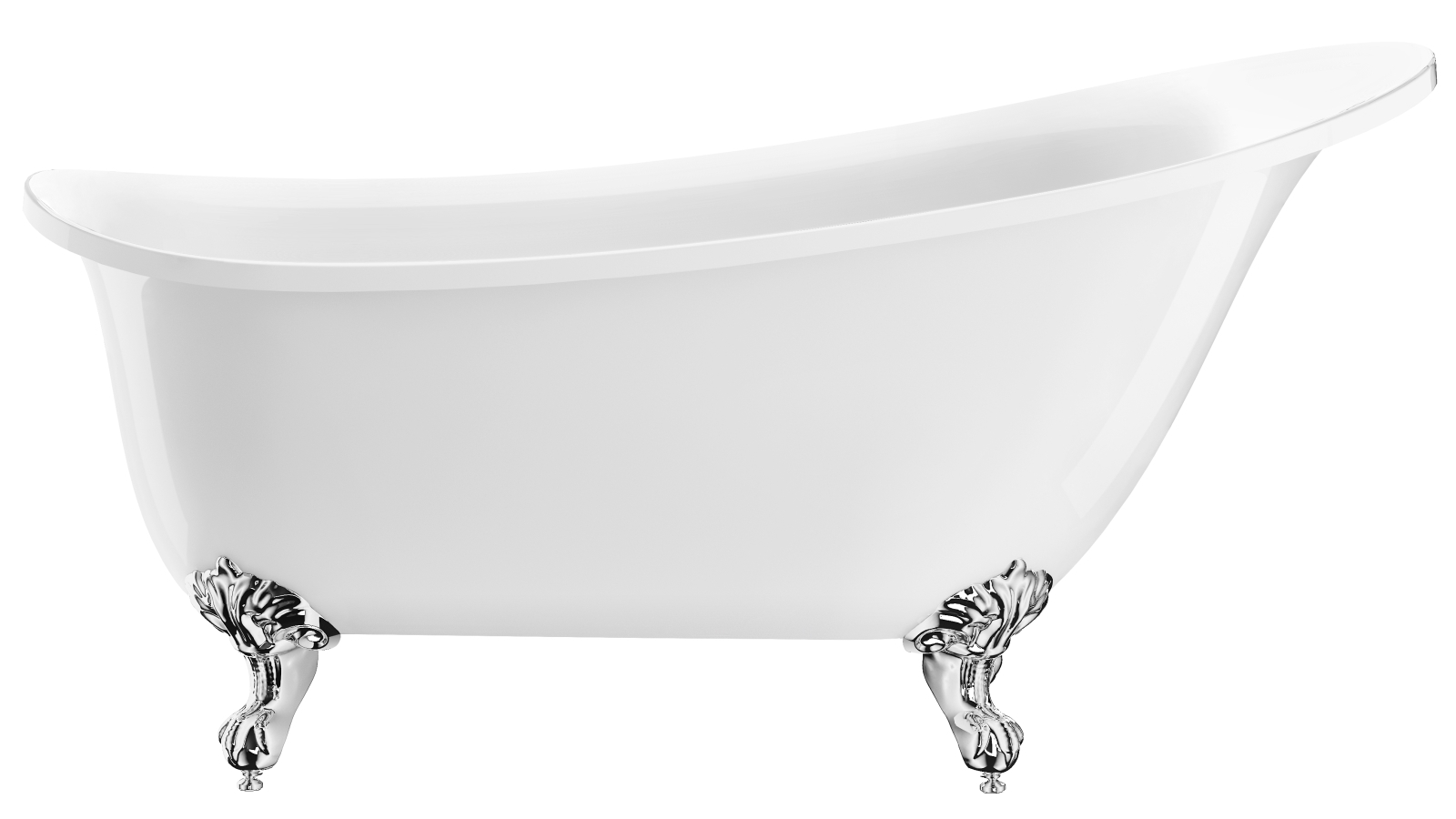Studio 1 Windsor 1550mm Claw Foot Bath with Chrome Legs Harvey Norman