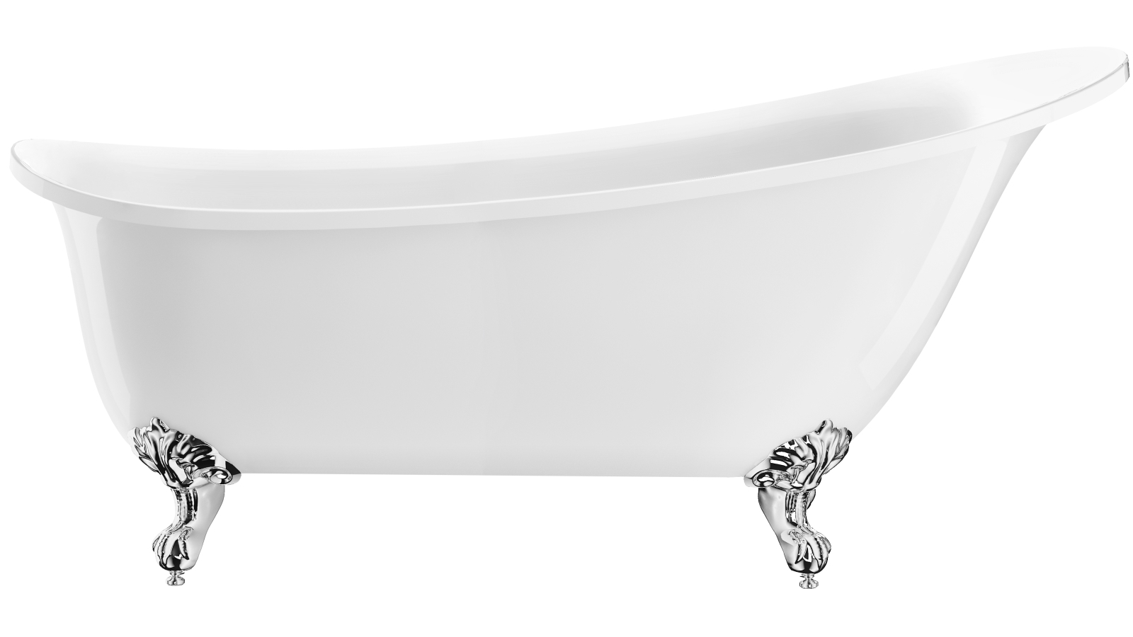 Studio 1 Windsor 1700mm Claw Foot Bath with Chrome Legs Harvey Norman