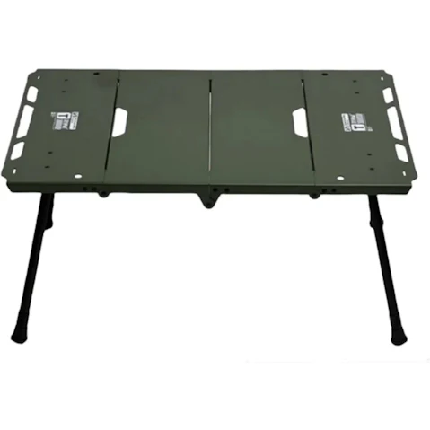 NNEOBA Lightweight Folding Camping Table with Side Furnace Rack - Green
