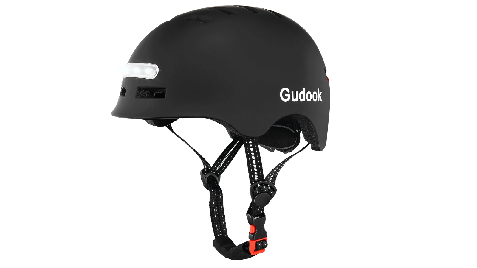 NNEOBA Bike Helmet with Front and Rear Rechargeable LED Light - Matte Black