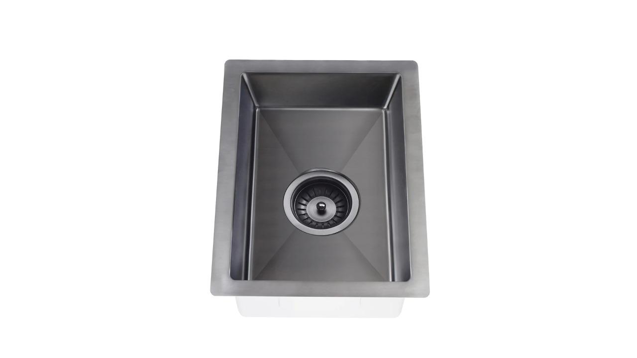 Meir Lavello 382x272 Single Bowl Bar Sink - Gunmetal Black