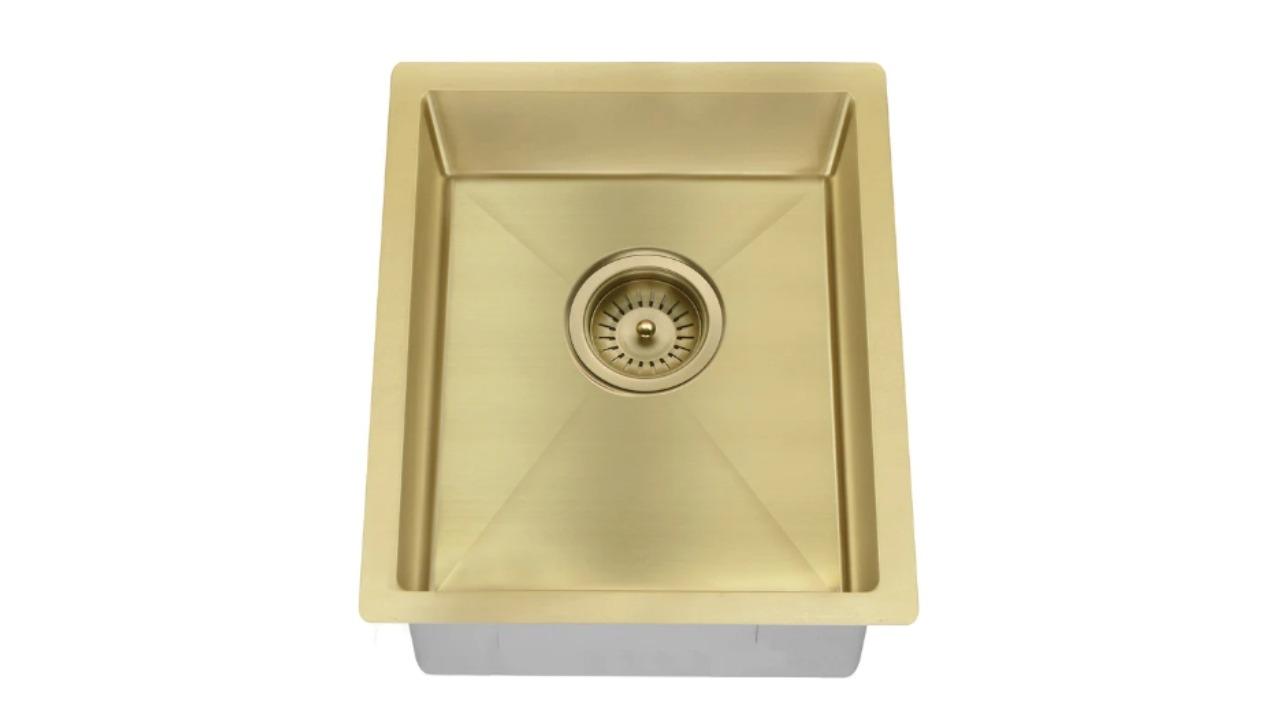 Meir Lavello Single Bowl 380x440 Kitchen Sink - Brushed Bronze