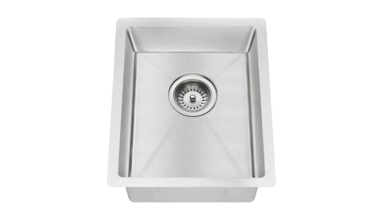 Meir Lavello Single Bowl 380x440 Kitchen Sink - Brushed Nickel