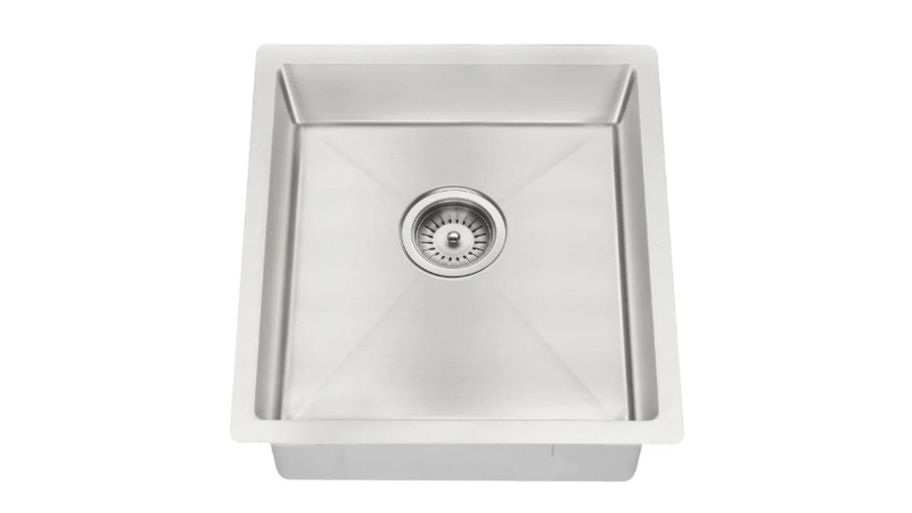 Meir Lavello Single Bowl 450x450 Kitchen Sink - Brushed Nickel