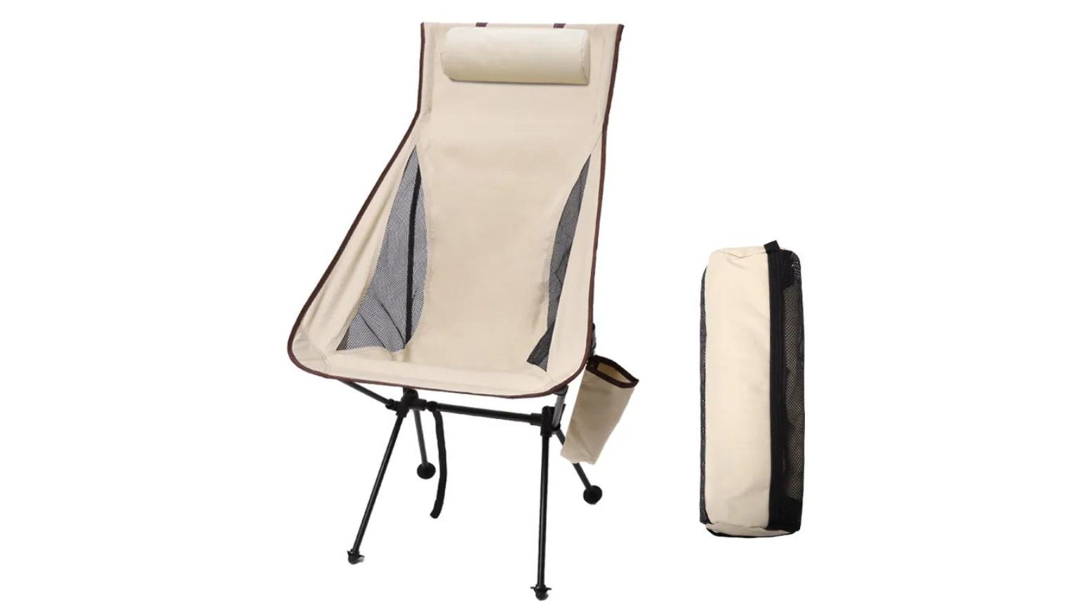 NNEOBA Portable Camping Chair with Headrest