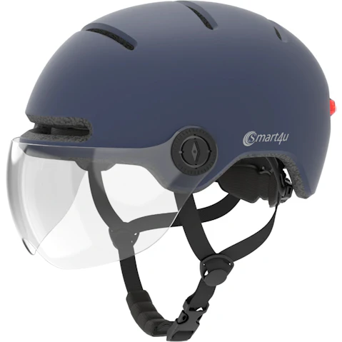 Smart Urban L79 Large Helmet with Brake Warning Light - Blue