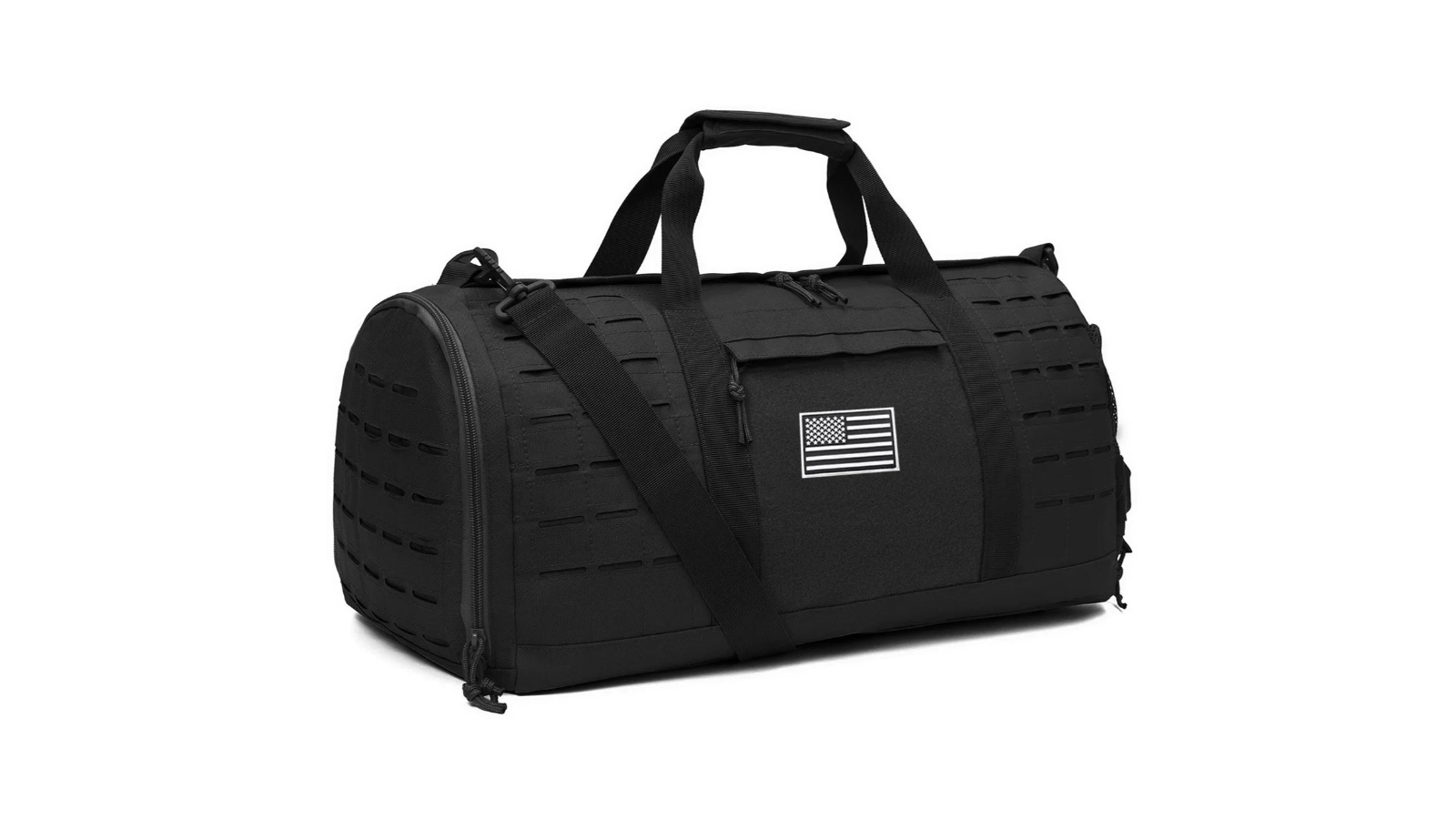 NNEOBA 40 Litre Tactical Sports Gym Travel Duffel Bag - Black