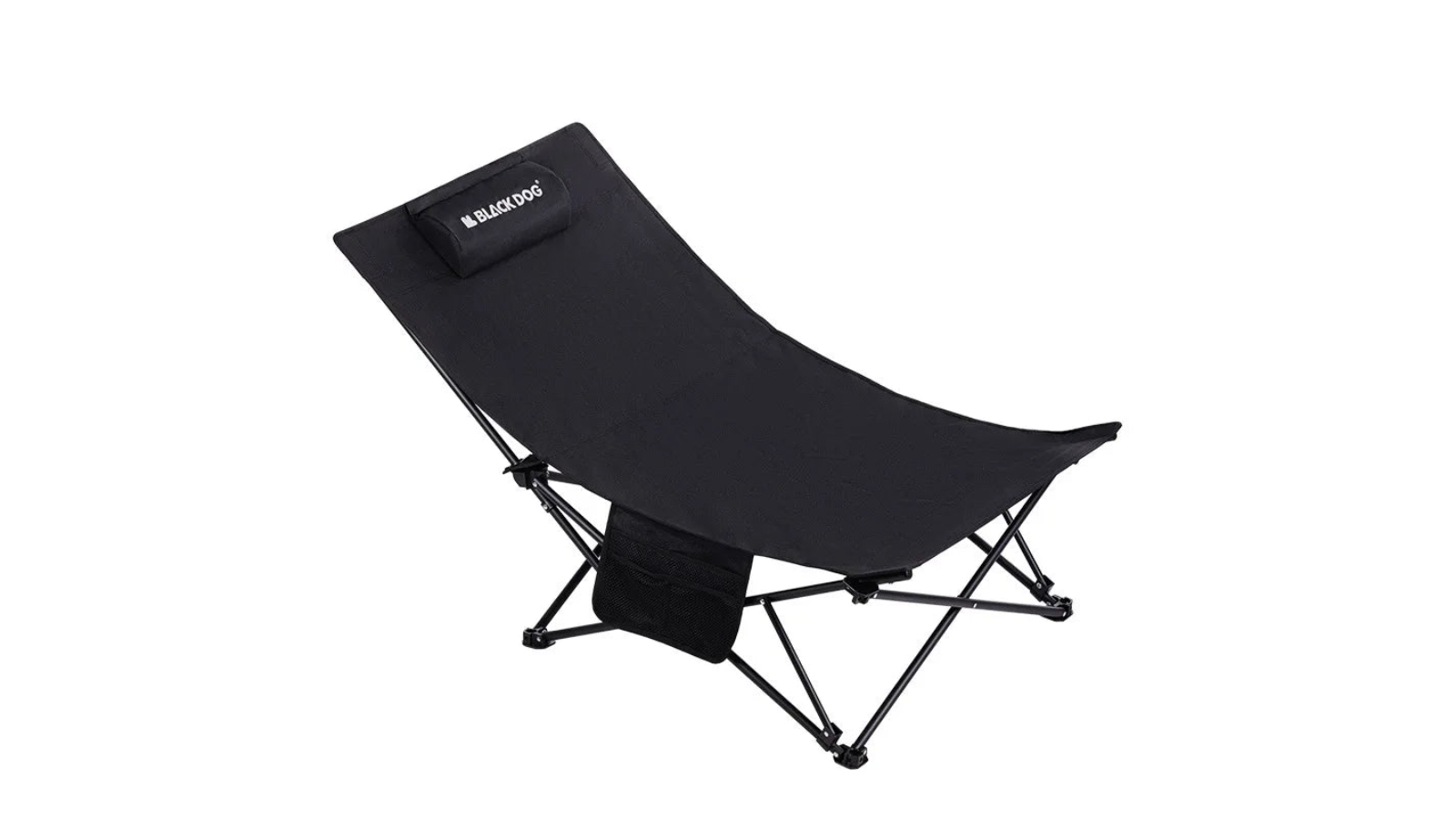 NNEOBA Camping Folding Recliner Chair with Cotton Pillow - Black