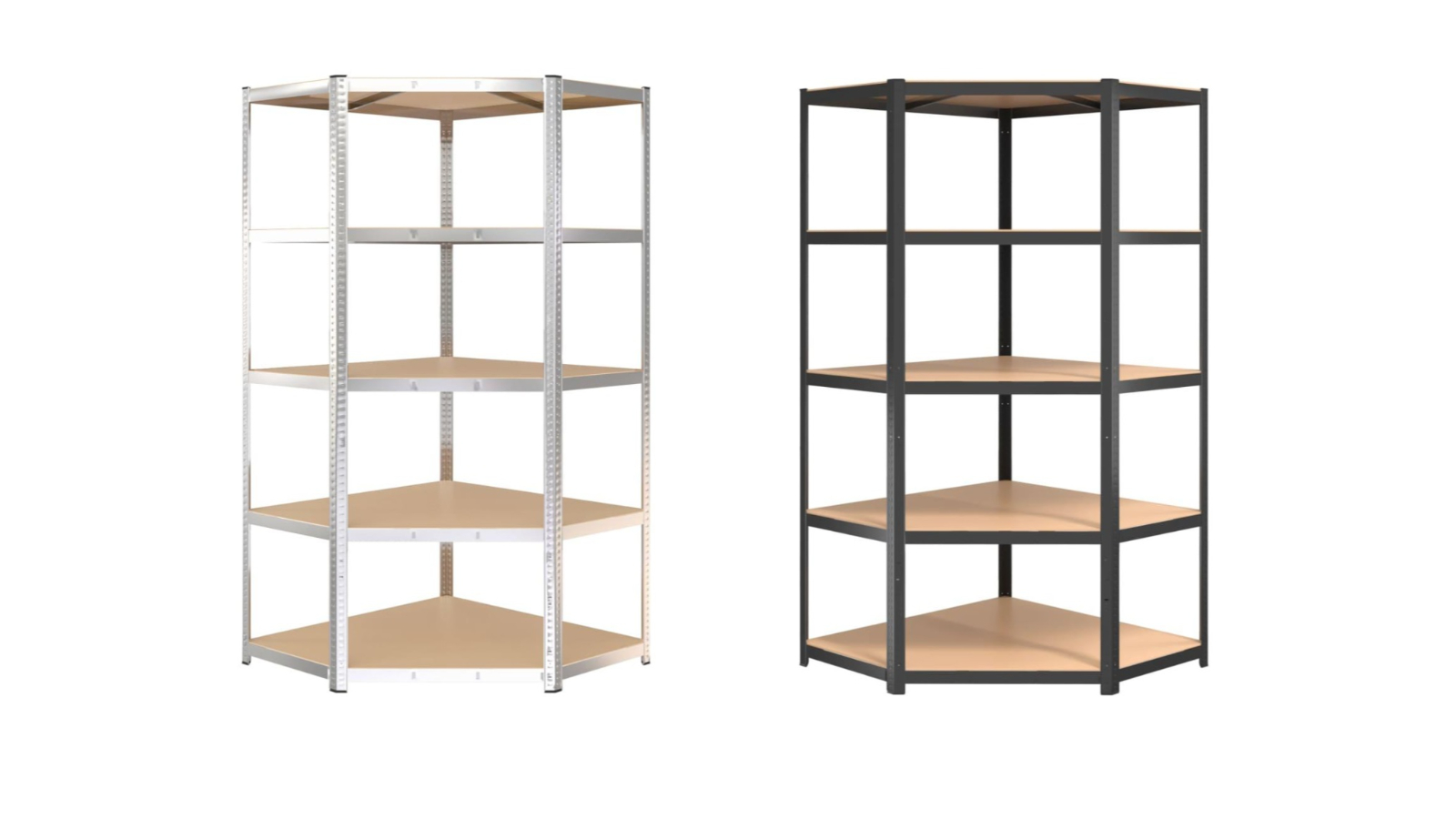 vidaXL 90 x 90 x 200cm 5-Layer Corner Shelf | Harvey Norman