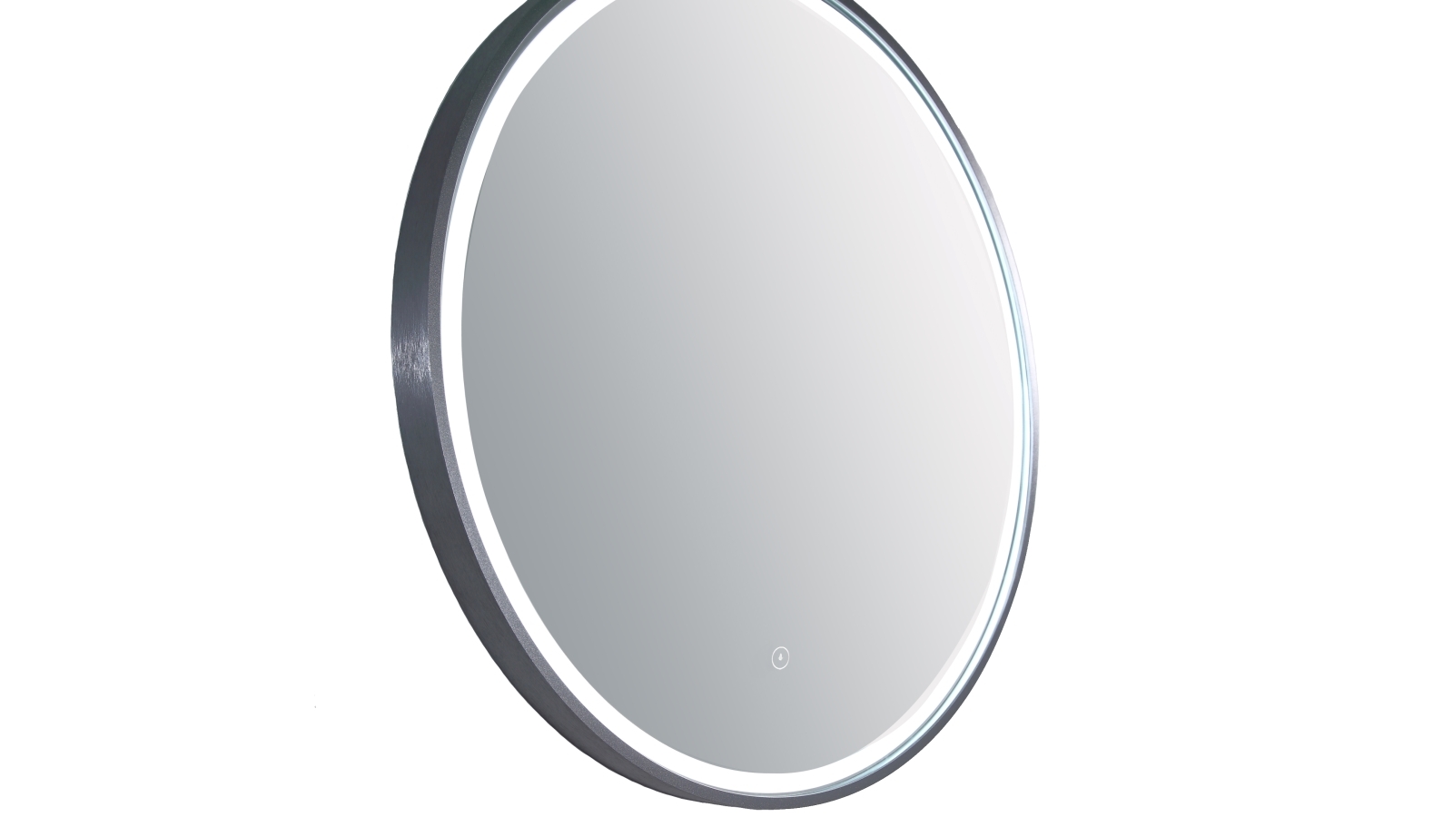 Remer Sphere 600mm Aluminium Frame Backlit LED Mirror - Gunmetal
